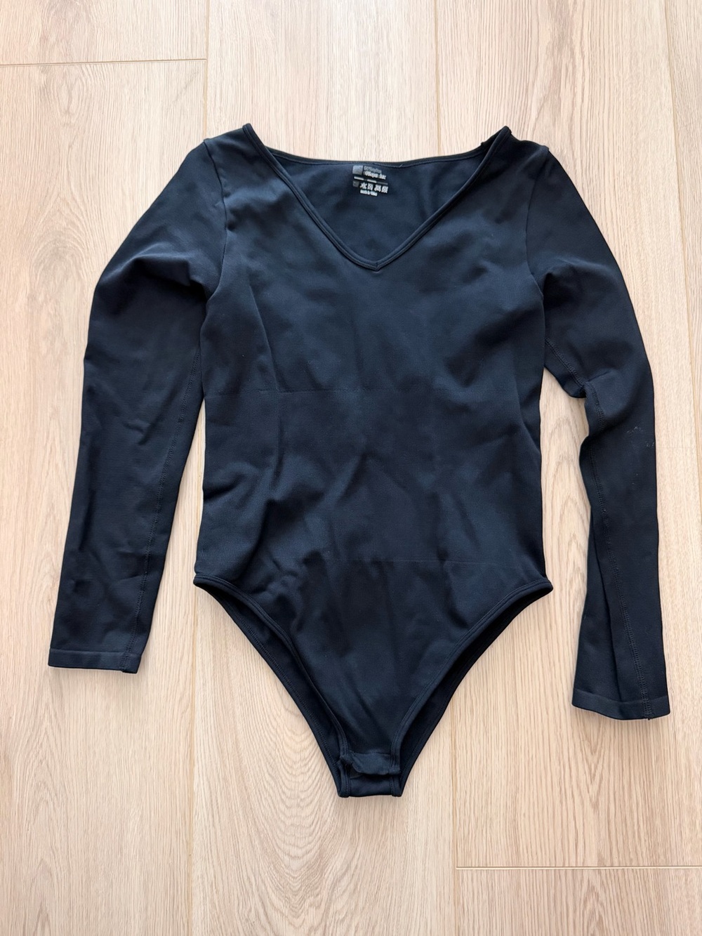 EUC Black Long-Sleeve One-Piece Bodysuit